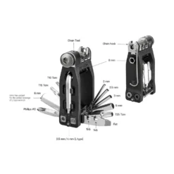 Outils Multitool Topeak Ninja ToolBox 16 -Magasin Dusine Antivols multitool topeak ninja toolbox 16 3